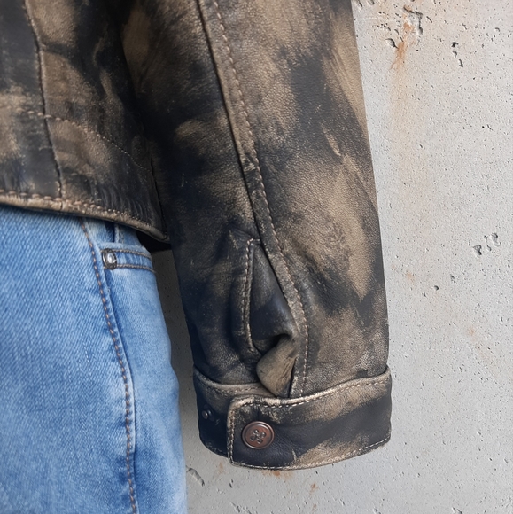 NWT PinoPorte Camo Leather Moto Jacket - Picture 9 of 13